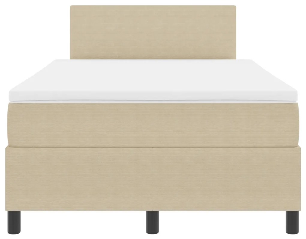 Box Spring Ágy Matraccal & LED Fénnyel Zöld Szürke 120x200 cm Bársonyos Anyag