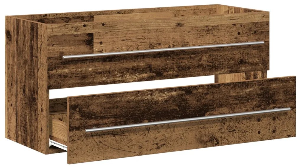 Antik fa szerelt fa mosdószekrény 100x38,5x48 cm