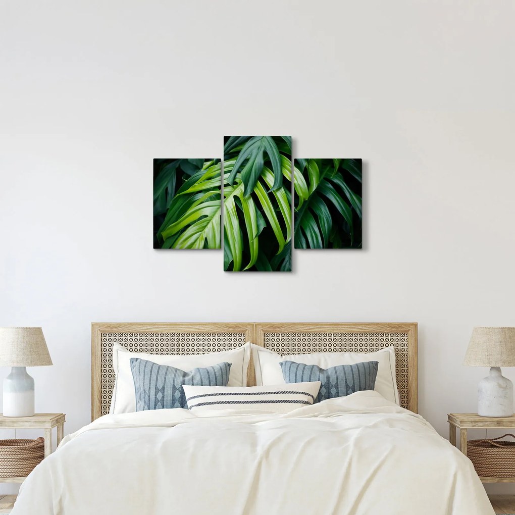 Kép - trópusi levelek (90x60 cm)