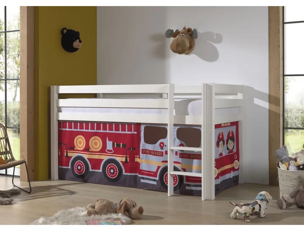 Gyerek függöny ágyhoz 4 db-os 195x75 cm Fire Truck – Vipack