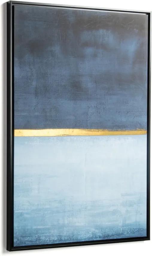 Abstract kék keretezett falikép, 60 x 90 cm - La Forma I