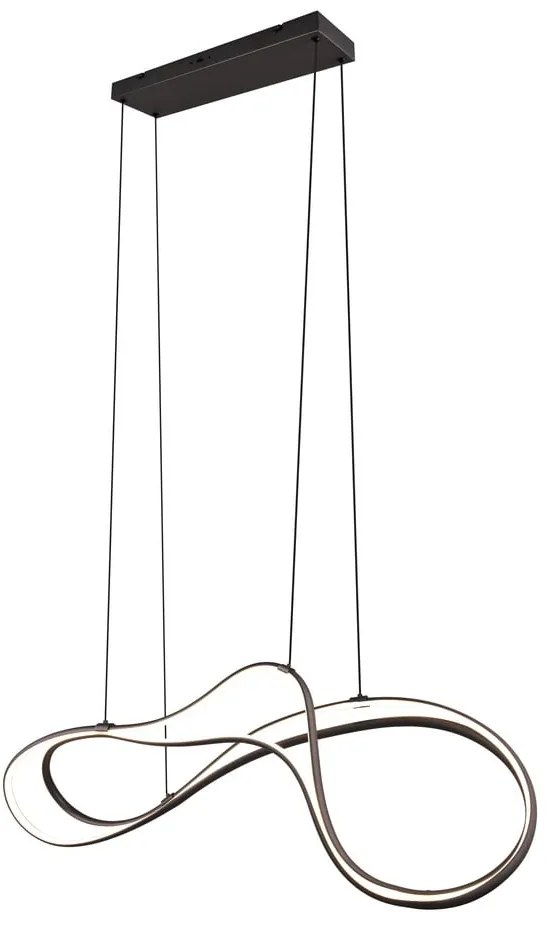 Fekete LED függőlámpa fém búrával Nala – Trio Select