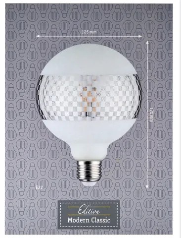 LED Szabályozható izzó CLASSIC G125 E27/4,5W/230V 2600K - Paulmann 28742