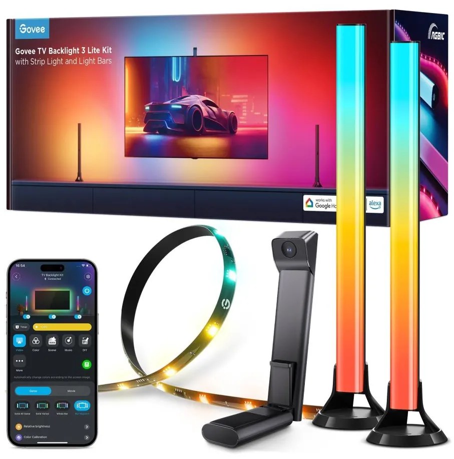 Govee - KÉSZLET 2x Backlight TV 55-65" SMART LED háttérvilágítás RGBICW Wi-Fi