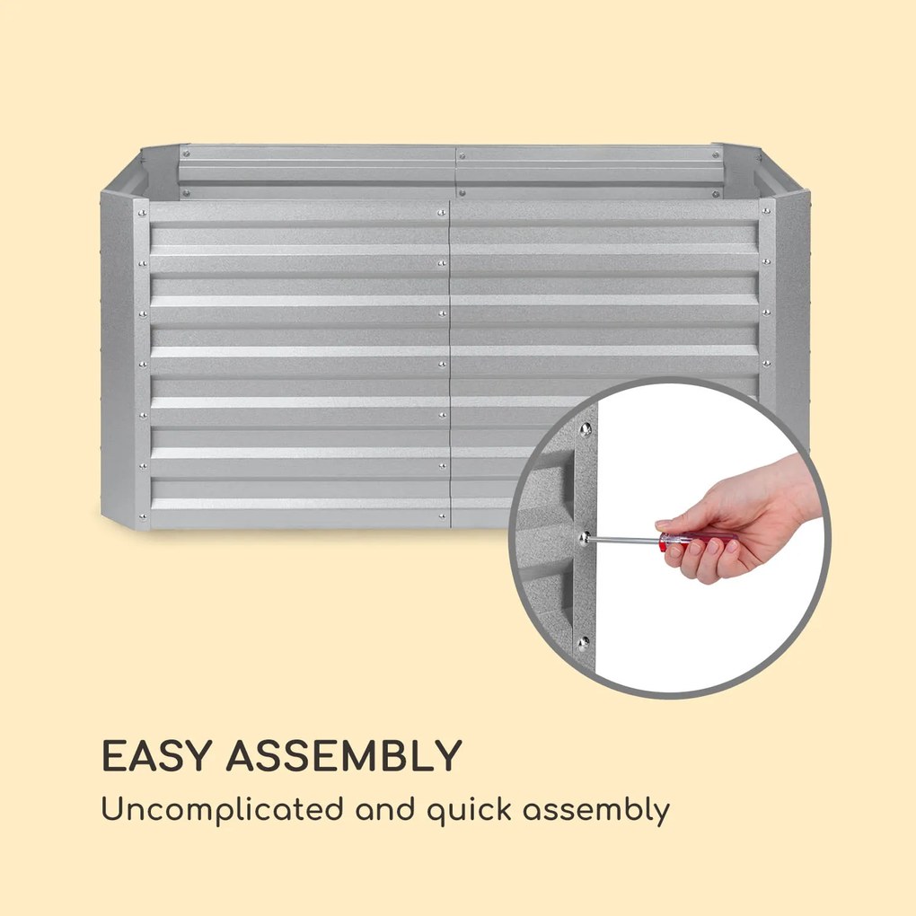 Blum High Grow Straight, magaságyás, 120 x 60 x 60 cm, 432 l, acél