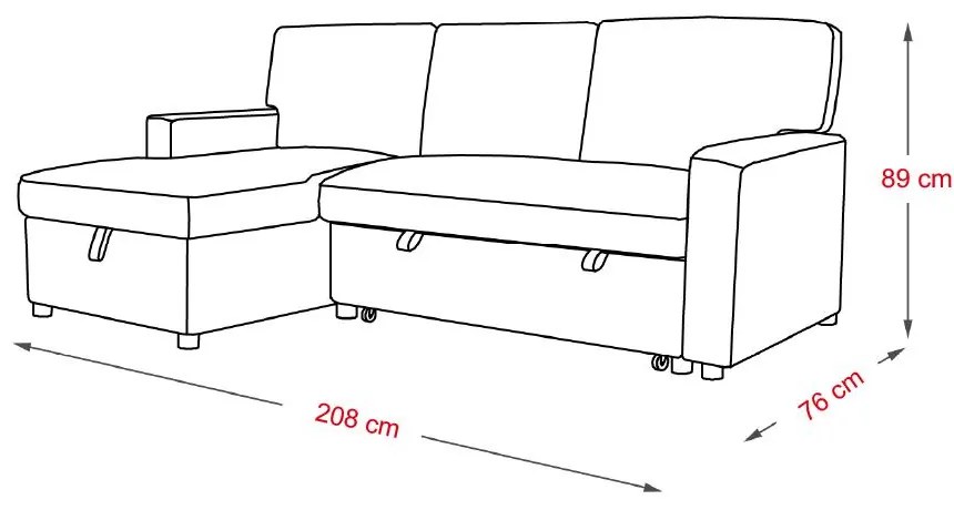 Catini FREYA sarokkanapé tárolóhellyel