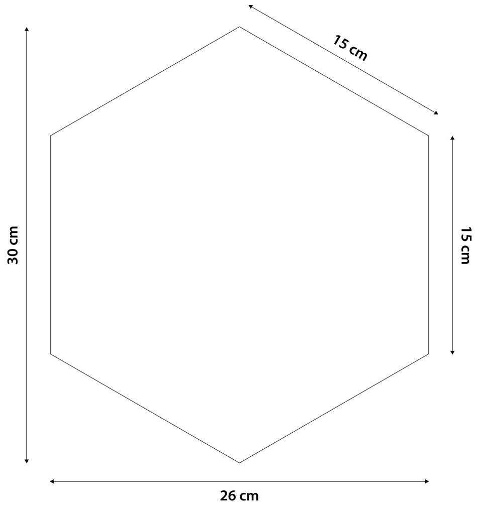 Kárpitozott panel - Hatszög - 30x26cm Szín: Sárga