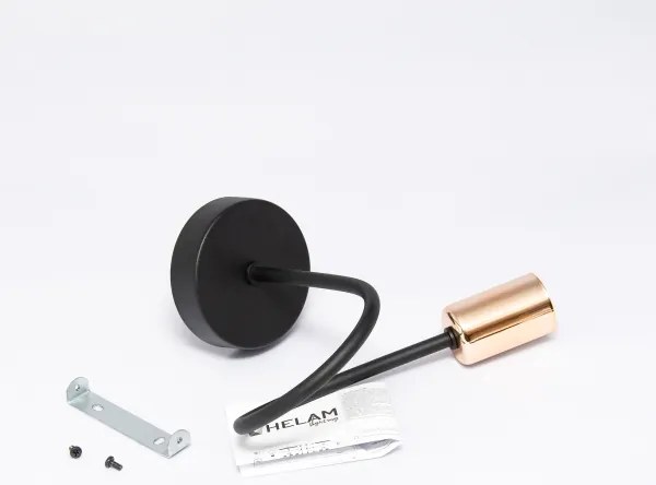 Fali lámpa TUBE 1xE27/15W/230V fekete