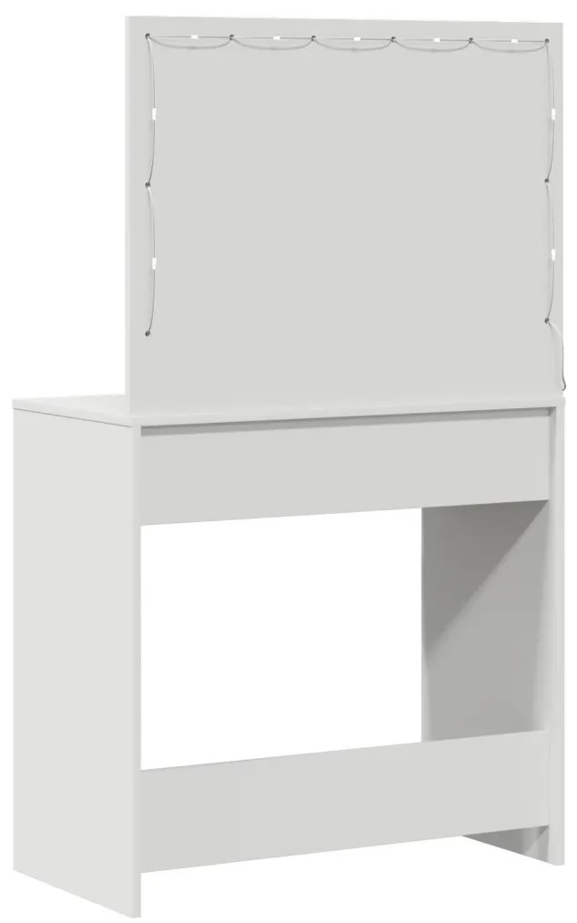 Pipereasztal LED Fényekkel - Fehér, 78.5 x 41 x 135 cm