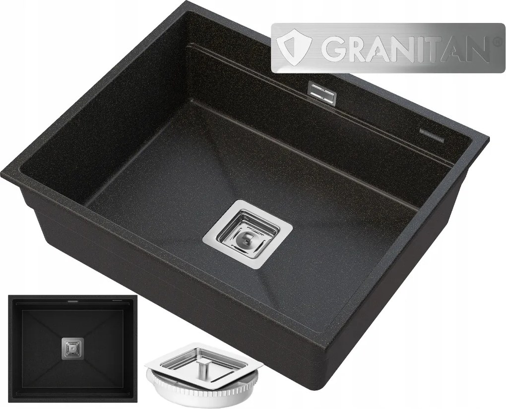 Mosogató Gránit Arany Függesztett Szifon Króm Epir 60