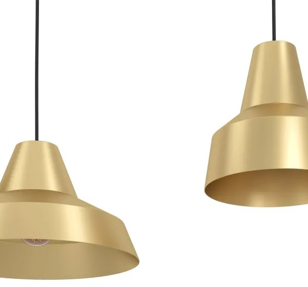 Eglo 390016 - Csillár zsinóron SAVARNA 3xE27/40W/230V arany