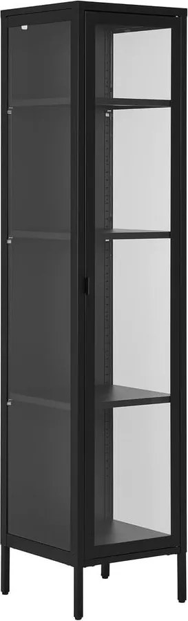 Fekete fém tálalószekrény 40x180 cm Brisbane – House Nordic