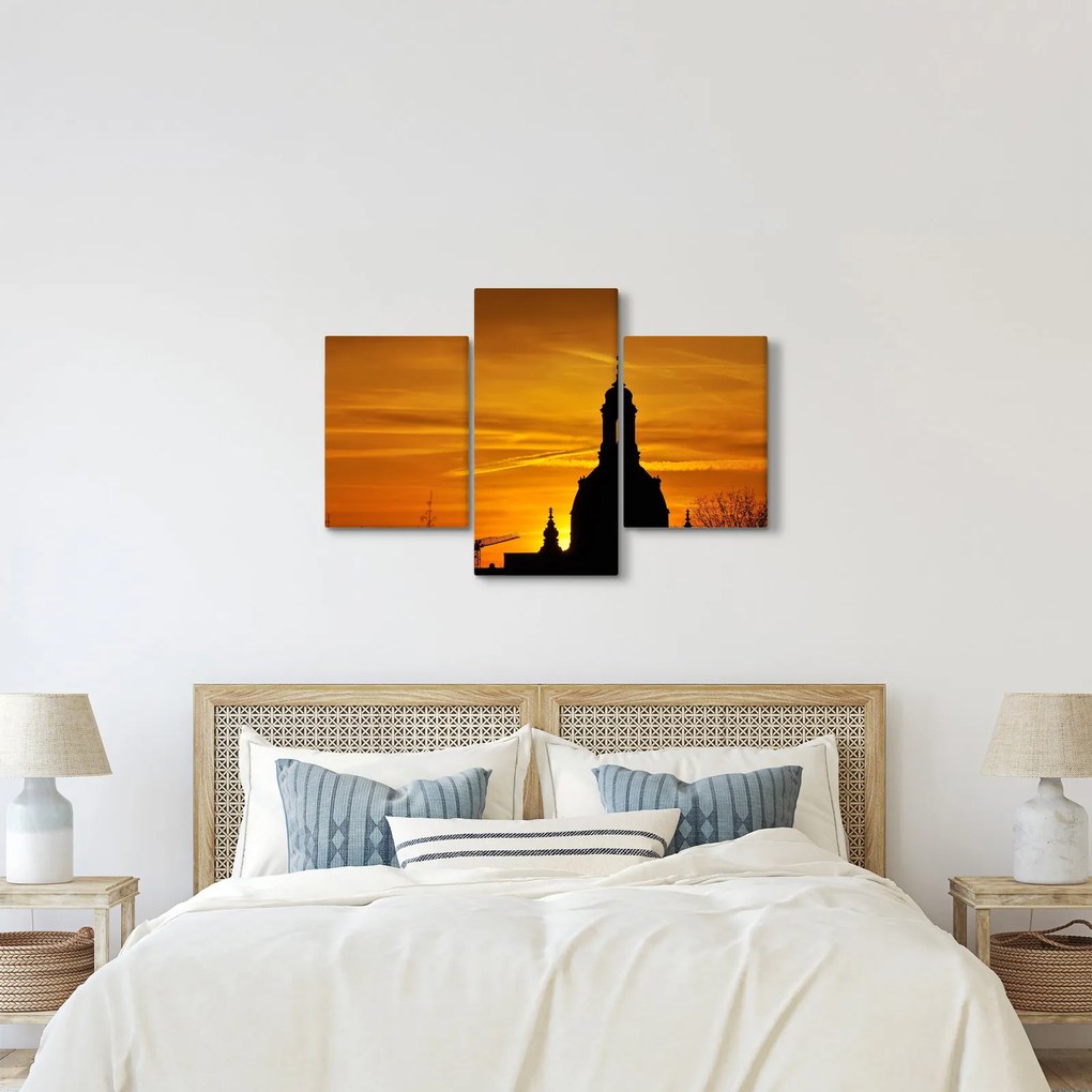 Templom a naplementében képe (90x60 cm)