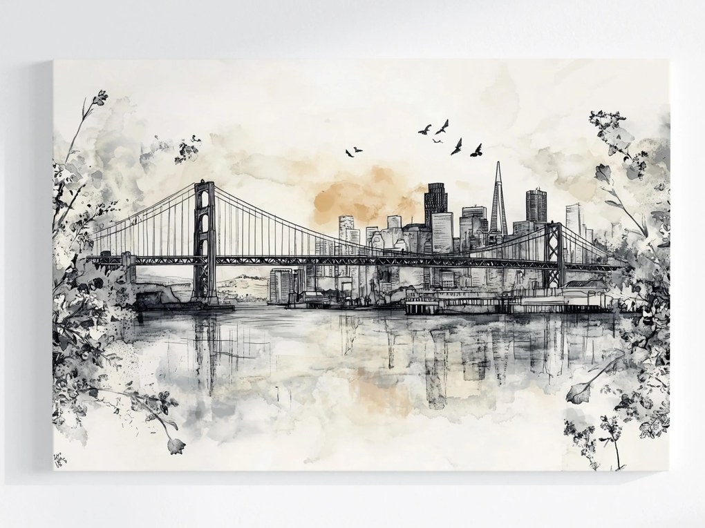 Canvas Város Panoráma Vászonkép San Francisco Golden Gate 120x80