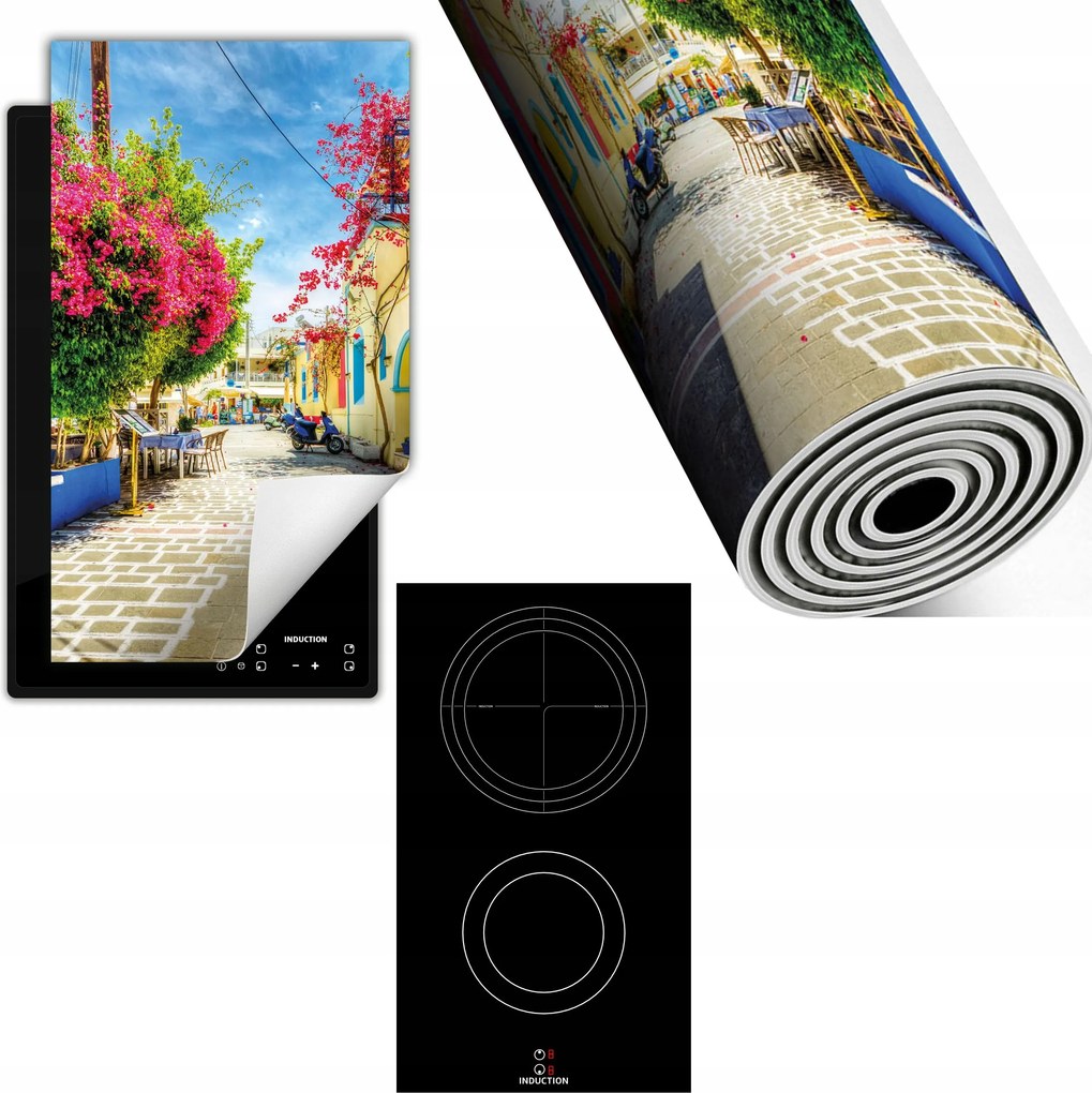 Indukciós Védőszőnyeg Konyhapult 30x52 színes város