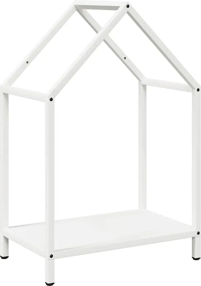 vidaXL fehér hidegen hengerelt acél tűzifatároló 40x25x60 cm