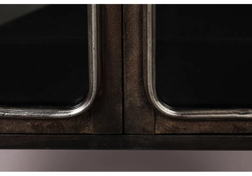 Fekete fém tálalószekrény 60x100x35 cm Denza – Dutchbone