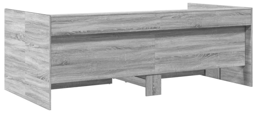 szürke sonoma kanapéágy fiókkal matrac nélkül 90x190 cm
