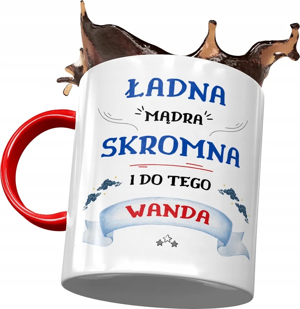 Piros Bögre Vanda Feleség Barátnő Ajándék Nyomtatott Fotóval