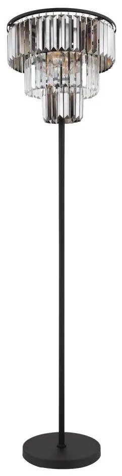 Globo 15695S - Állólámpa NAXIS 3xE27/40W/230V átm. 40 cm fekete