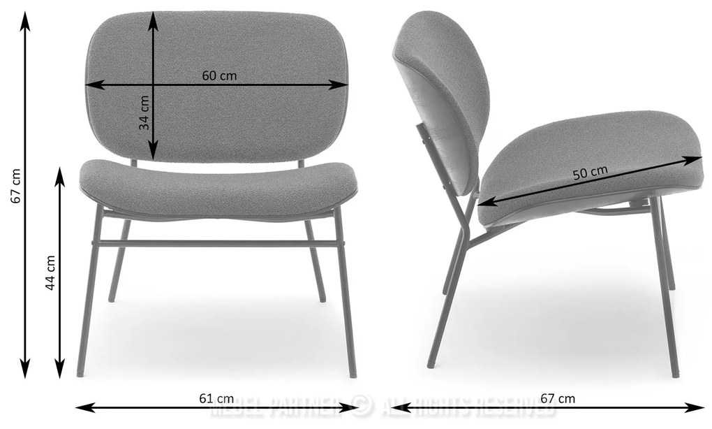 Fotel Black (szürke + fekete). 1109974
