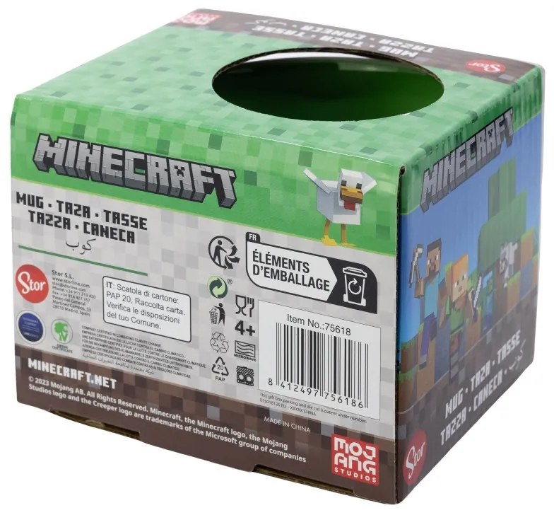 Minecraft Elite porcelán bögre 380 ml (13 oz) Díszdobozban