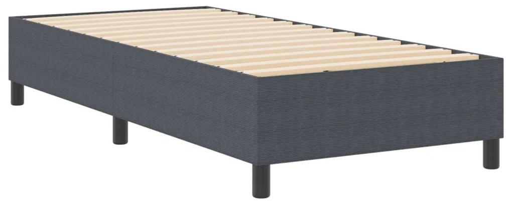 Boxspring Ágy Sötétszürke 80x200 cm Pamut