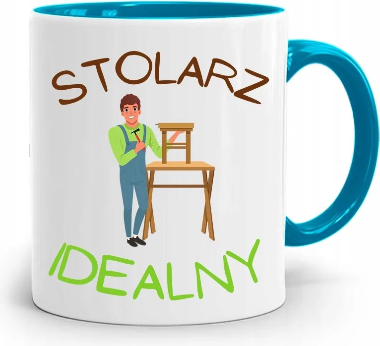 Kék Asztalos Bögre Tökéletes Asztalos, fényképes nyomattal