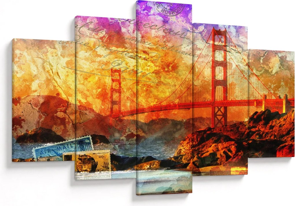 Kép - Golden Gate, San Francisco, Kalifornia (150x105 cm)