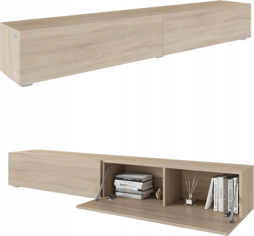 Tv szekrény Lowboard 210 cm sonoma tölgy