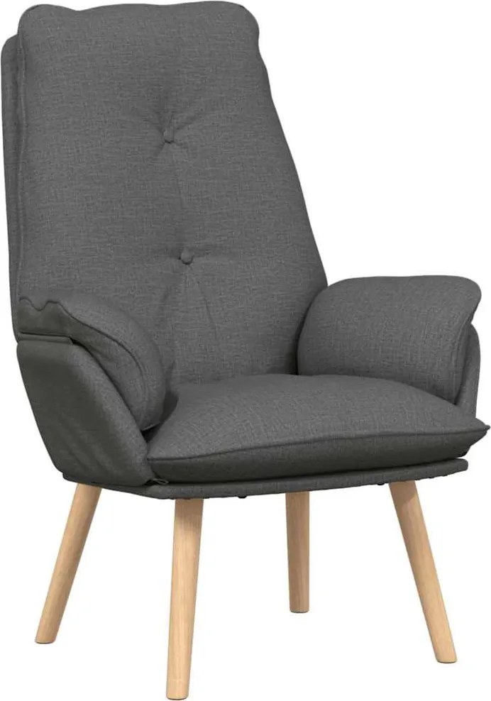 vidaXL karosszék Sötétszürke 69 x 74 x 93 cm Szövet és Plywood