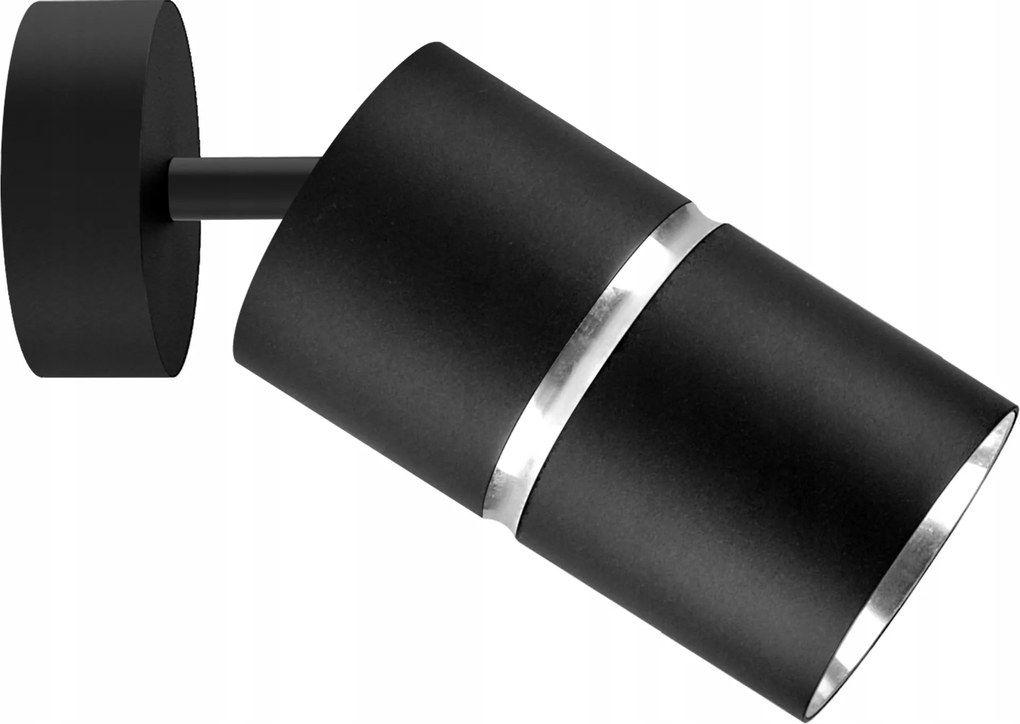 Mennyezeti lámpa Falra szerelhető lámpatest GU10 fekete-ezüst Bamboo