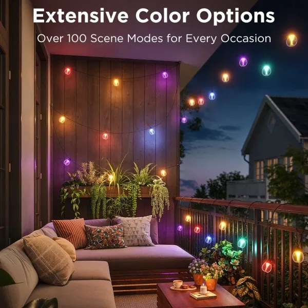 Govee-LED RGBICW Dimmelhető kültér dekoratív lánc LED/24W/230V IP67 2700-6500K Wi-Fi