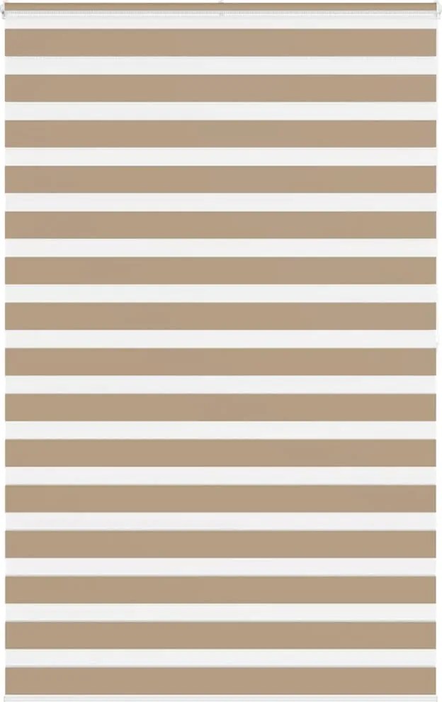 vidaXL zebrafüggönnyel homokbarna szövetszélesség 145,9 cm poliészter