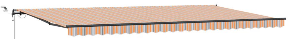 Automatikus Behúzható Napellenző LED Színes Csíkkal 600x300 cm