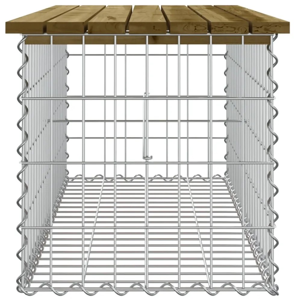 impregnált fenyőfa gabion kerti pad 103 x 44 x 42 cm