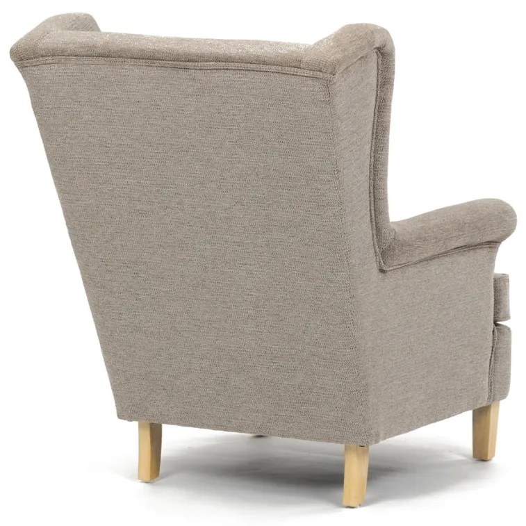 Scaun de relaxare, cu tapițerie din material bej, AK-388