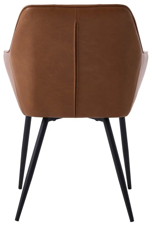 Barna kárpitozott karfás étkezőfotel szett 2 db-os Nolan Square – Unique Furniture