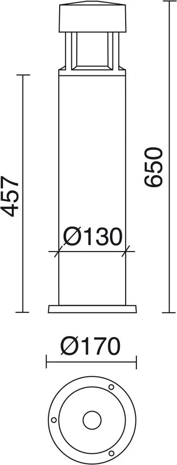 NOVOLUX 201B-G05X1A-03 MINI NICO Modern Kültéri Állólámpa Fehér, Szürke E27 IP65