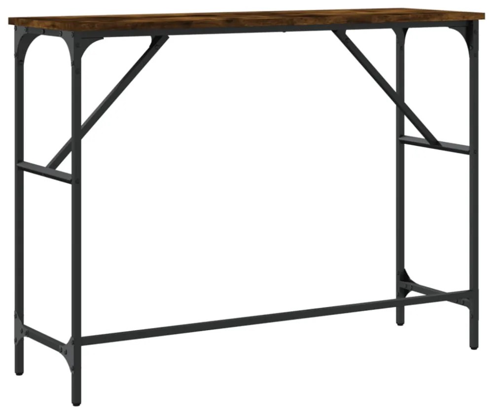 füstös tölgy színű szerelt fa tálalóasztal 100x32x75 cm