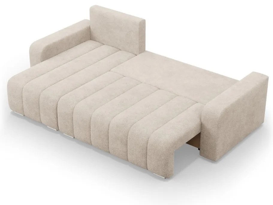 Modena sarokkanapé, szövet anyag, univerzális oldal, bézs