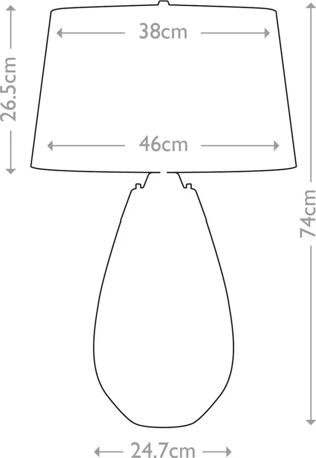 Elstead Lighting LENA LENA-TL-L-BLUE Asztali lámpa 1x60W/E27+7W/GU10 3000K 620LM