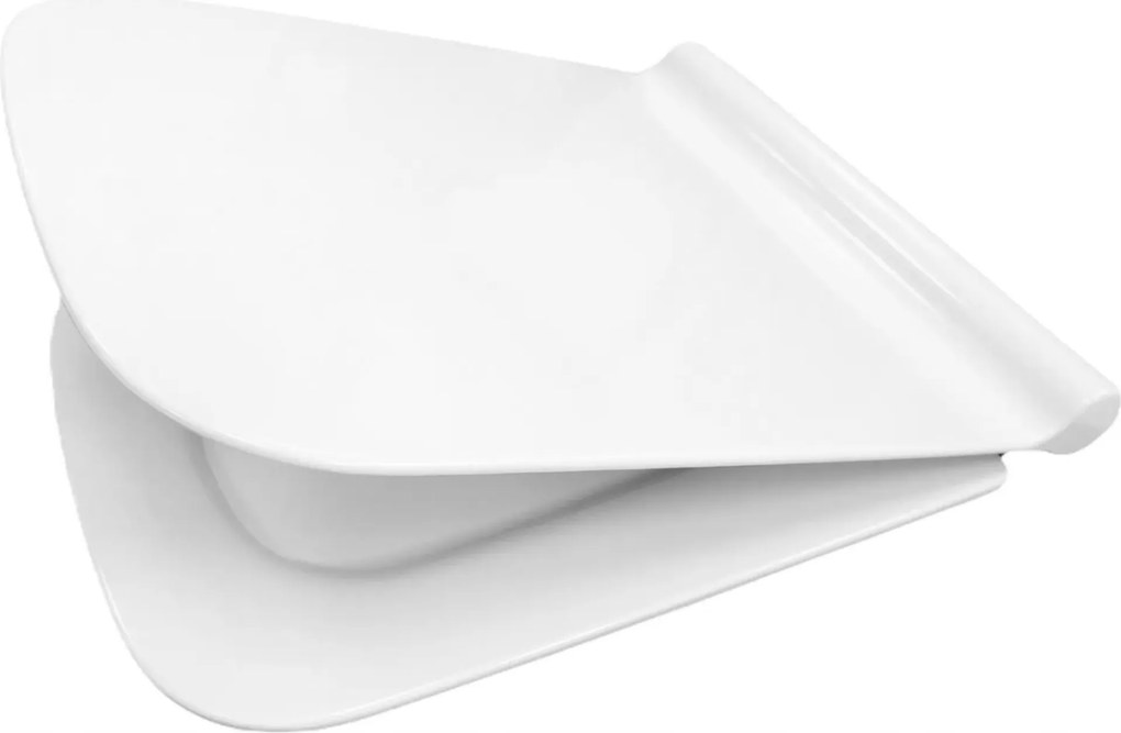 WC-ülőke szabadon ereszkedő wc T080 Slim téglalap alakú fém zsanér