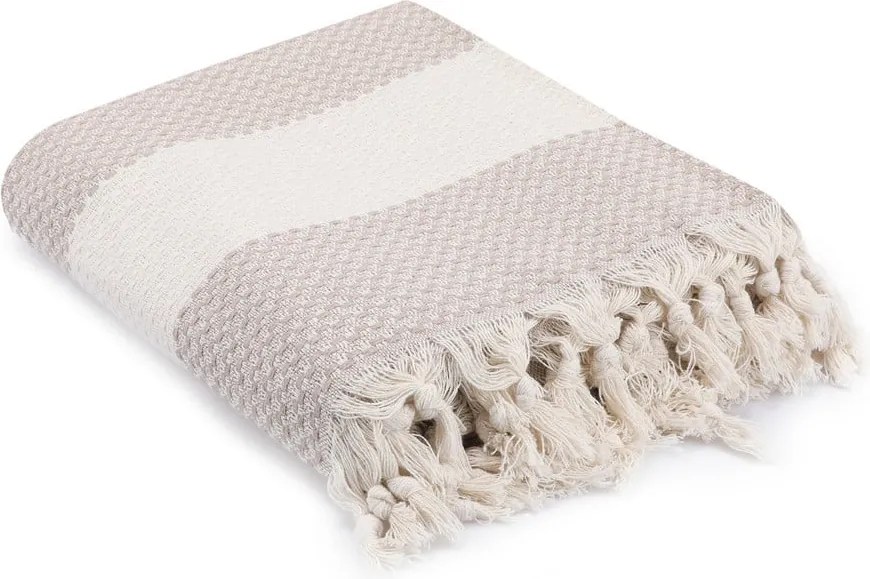 Bézs pamut ágytakaró franciaágyra 230x200 cm Seritli – Mijolnir