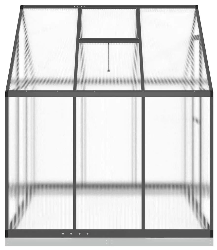 antracitszürke alumínium melegház alapvázzal 169 x 169 x 202 cm