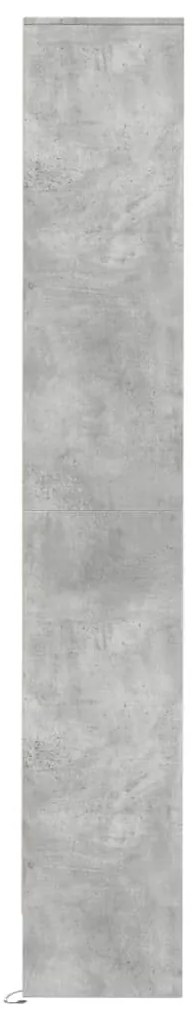 betonszürke szerelt fa tálalószekrény LED-del 36 x 32,5 x 200cm