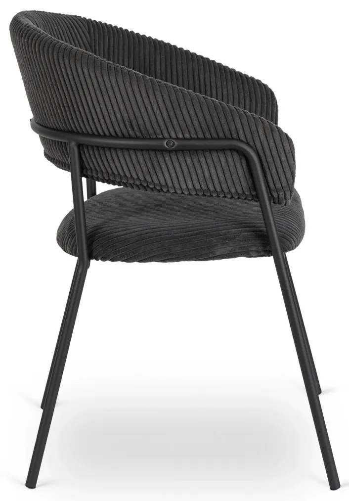 Fekete Kordbársony Étkezőszék TINKA