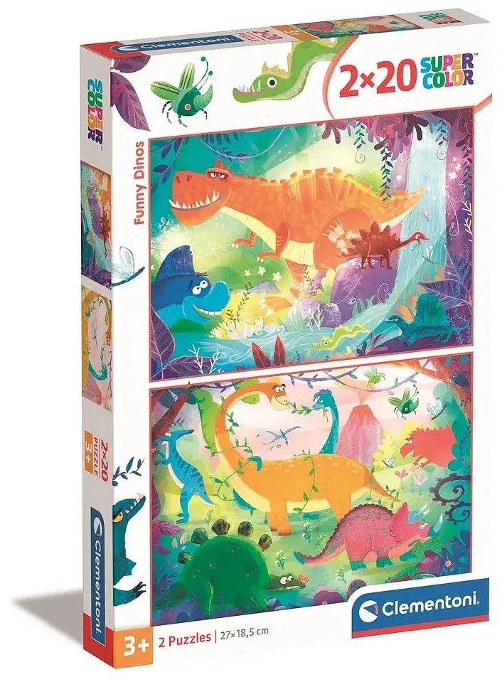 Dinoszaurusz Funny 2x20 db-os puzzle Clementoni
