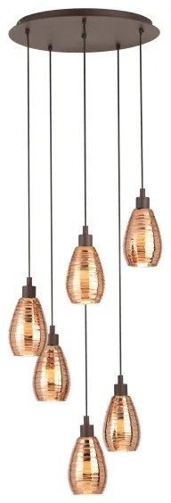 Eglo 39508 - Csillár zsinóron SIRACUSA 6xE27/60W/230V