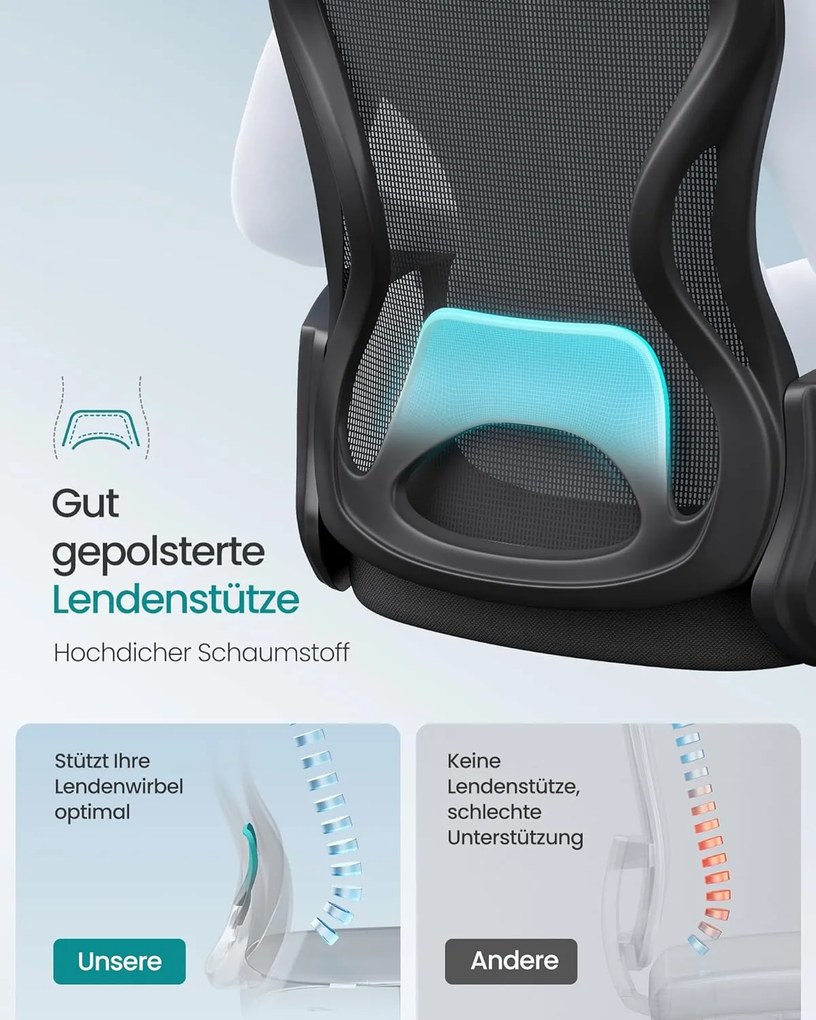 Irodai Szék Ergonomikus Hálós Forgószék, fekete